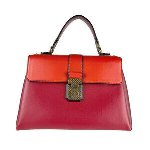 Bottega Veneta handbag shoulder bag red orange leather